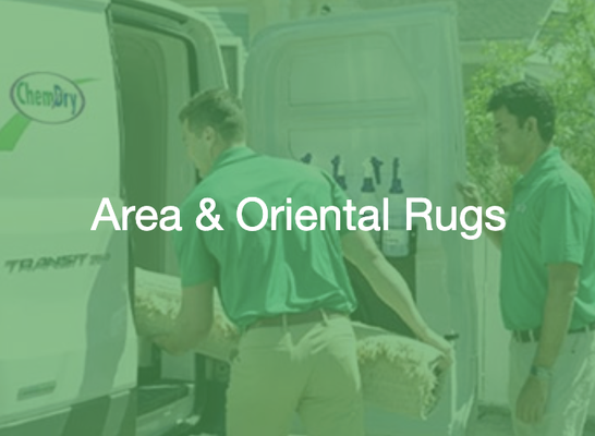 Area & Oriental Rugs - Area rugs are a beautiful addition to any room, but they receive a large amount of foot traffic and can quickly become dirty. When you see them every day, it’s easy to forget how they looked when you first brought them home.
Let Chem-Dry bring the patterns and colors of your rugs back to their original beauty with our area rug cleaning service.
Your area and oriental rugs aren’t just beautiful decor, they’re also valuable investments. That’s why you can’t rely on just anyone to care for them.
You can trust the skilled professionals at Chem-Dry to provide a thorough, yet gentle cleaning. Our technicians are trained to clean all types of rugs and use specialized tools for the specific type of rug you have, whether it is synthetic, wool, cotton, silk, or another type. Area & Oriental Rugs - Area rugs are a beautiful addition to any room, but they receive a large amount of foot traffic and can quickly become dirty. When you see them every day, it’s easy to forget how they looked when you first brought them home.
Let Chem-Dry bring the patterns and colors of your rugs back to their original beauty with our area rug cleaning service.
Your area and oriental rugs aren’t just beautiful decor, they’re also valuable investments. That’s why you can’t rely on just anyone to care for them.
You can trust the skilled professionals at Chem-Dry to provide a thorough, yet gentle cleaning. Our technicians are trained to clean all types of rugs and use specialized tools for the specific type of rug you have, whether it is synthetic, wool, cotton, silk, or another type.