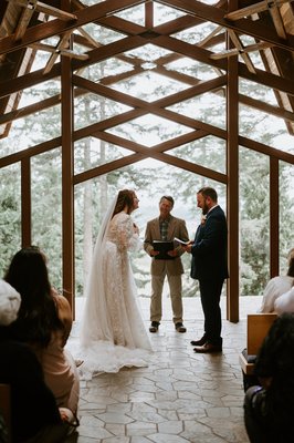 Custom Ceremony - A Custom ceremony is written beautifully and personalized to reflect your wishes and relationship. The ceremony includes lessons for your relationship from your favorite nature environments. Use your own vows, get help with writing your own or choose from a selection. Add any additional elements you want to include, such as a hand-fasting or family blending.