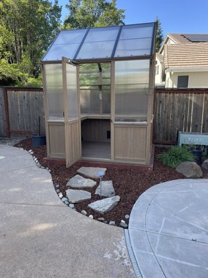 Deck Base & Yardistry Greenhouse – Natomas, April 2025 - In April 2025, I personally completed a full installation of a Yardistry greenhouse purchased from Costco in the Natomas area of Sacramento, California.
The project included:
	•	Careful ground preparation to ensure a solid and level foundation
	•	Anchoring the base for extra stability against wind and weather
	•	Installing composite decking to create a durable and attractive flooring
	•	Professional assembly and setup of the Yardistry greenhouse following all manufacturer guidelines

If you’re looking for someone experienced with Costco Yardistry greenhouse assembly in Natomas or Sacramento, I offer high-quality workmanship, attention to detail, and personalized service. Feel free to reach out for a consultation!