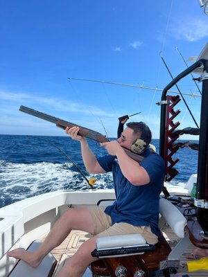 "Yachts N Guns" - Ocean Skeet Shooting Adventure - Exclusively at Salt Luxury Miami - Introducing the ultimate luxury private charter experience that combines the thrill of the open ocean with the excitement of skeet shooting !  We are the ONLY company offering this amazing adventure.  Great for Beginners and Experts alike.