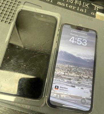 The before and after - we specialize in fixing broken screens The before and after - we specialize in fixing broken screens