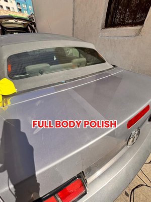 FULL BODY POLISH - Full body machine polish to restore shine, remove light scratches, oxidation, and swirl marks. Brings back a deep glossy finish and makes the paint look new again. FULL BODY POLISH - Full body machine polish to restore shine, remove light scratches, oxidation, and swirl marks. Brings back a deep glossy finish and makes the paint look new again.