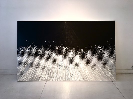 purchase online: substrategallery.com - LIGHTWAVE No. 6
33 x 48 x 2 inches / 24 lbs
(2014) Ramses
black enamel on aluminum panel
Inspired by the underground British music scene from the 1960's and 1970's. Stenciled on recycled aluminum. Numbered 1 of 1. Certificate of authenticity. purchase online: substrategallery.com - LIGHTWAVE No. 6
33 x 48 x 2 inches / 24 lbs
(2014) Ramses
black enamel on aluminum panel
Inspired by the underground British music scene from the 1960's and 1970's. Stenciled on recycled aluminum. Numbered 1 of 1. Certificate of authenticity.