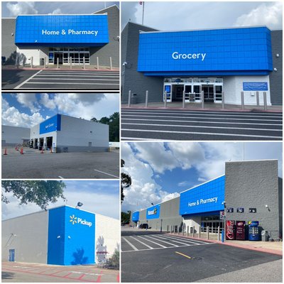 934 Walmart Dapnhe, AL - This is Full Exterior Repaint on Commercial Building at 934 Walmart Dapnhe, Alabama. included full Exterior pressurewashing priority to apply new colors, and changes of waterproofing vertical and horizontal expansion joint.