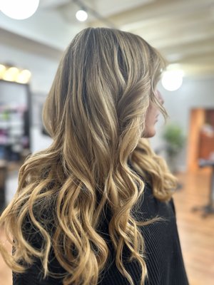 Hair Color, Highlights, & Balayage - From subtle sun-kissed highlights to bold transformations — here’s a peek at the color magic our team creates every day :) 

This is the kind of color that makes people stop and ask, “Where’d you get your hair done?”
We keep things natural, lived-in, and totally you. Whether you’re going for a fresh update or a full-on change, we’ve got you covered 💕