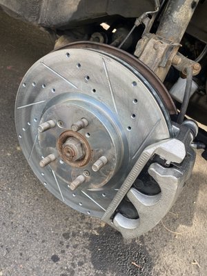All new sway bar links, tie rod ends, brake pads, brake rotors and new calipers - Customer supplied parts only paid labor