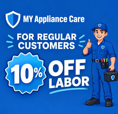 For Regular customers 10% off Labor. - Washer won’t fill up with water. For Regular customers 10% off Labor. - Washer won’t fill up with water.