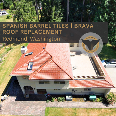 Spanish Barrel Tiles | Brava Roof Replacement Project in Redmond, WA - Dreaming of a Spanish-style roof but worried about the weight and complexity? Orca Roofing & Exteriors has the perfect solution: Brava Spanish Tiles! We recently transformed this home in Redmond with Brava in Tuscan Clay, proving that lightweight doesn't mean sacrificing beauty or durability.
The client chose Brava because it's not just about looks. Its lightweight design eliminates the need for extra structural support and makes installation smoother, saving time and money. Plus, it's built to last longer than traditional tiles, giving you peace of mind for the coming years.
The result? A home that's both elegant and built to withstand the elements. Call us at 425-584-6722 or visit orcaroofing.com to start a roof replacement with superior performance and stunning design options. Spanish Barrel Tiles | Brava Roof Replacement Project in Redmond, WA - Dreaming of a Spanish-style roof but worried about the weight and complexity? Orca Roofing & Exteriors has the perfect solution: Brava Spanish Tiles! We recently transformed this home in Redmond with Brava in Tuscan Clay, proving that lightweight doesn't mean sacrificing beauty or durability.
The client chose Brava because it's not just about looks. Its lightweight design eliminates the need for extra structural support and makes installation smoother, saving time and money. Plus, it's built to last longer than traditional tiles, giving you peace of mind for the coming years.
The result? A home that's both elegant and built to withstand the elements. Call us at 425-584-6722 or visit orcaroofing.com to start a roof replacement with superior performance and stunning design options.