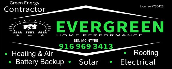 Decrease Your Electricity Bills with Solar & Storage; New Roof; Re-Roof; Electrical; One Warranty - Total Home Performance: The number one company for Solar Installations; Battery & Home Backup; Home Backup Generators. New Roof Installations" or "Re-Roofing". Evergreen Home Performance is your one stop shop for all your home efficiency services. All under one Contractor's Umbrella with one Company Warranty. Evergreen Home Performance is well established and has over 20 years of experience in the industry. We are confident that we can support your home performance project needs. We value top professional quality installation services, and we take great pride in our customer care and services. Decrease Your Electricity Bills with Solar & Storage; New Roof; Re-Roof; Electrical; One Warranty - Total Home Performance: The number one company for Solar Installations; Battery & Home Backup; Home Backup Generators. New Roof Installations" or "Re-Roofing". Evergreen Home Performance is your one stop shop for all your home efficiency services. All under one Contractor's Umbrella with one Company Warranty. Evergreen Home Performance is well established and has over 20 years of experience in the industry. We are confident that we can support your home performance project needs. We value top professional quality installation services, and we take great pride in our customer care and services.
