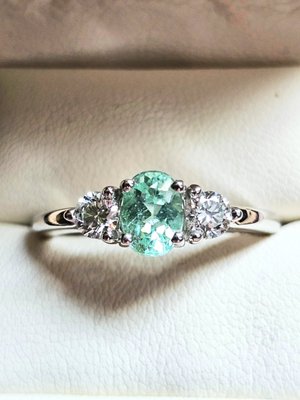 Paraiba Tourmaline Ring - Paraiba Tourmaline and diamond ring appraisal. Paraiba Tourmaline Ring - Paraiba Tourmaline and diamond ring appraisal.