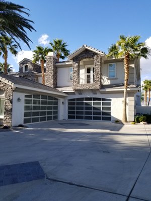 Hutcherson residents - this customer decided to go with a much more modern look with full view gadage doors Hutcherson residents - this customer decided to go with a much more modern look with full view gadage doors