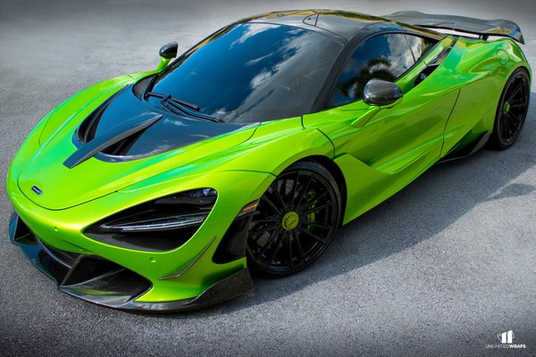 2019 McLaren 720S | KPMF Metro Gloss Dynamic Lime Color Change Wrap - Transforming this 2019 McLaren 720S with a full color change wrap in KPMF Metro Gloss Dynamic Lime. The vibrant finish highlights every curve while maintaining the aggressive character of this supercar.