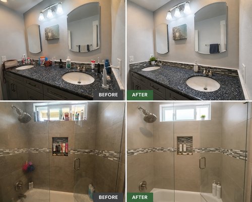 Regular cleaning twice a month - Regular bi-weekly cleaning service for a busy family home.
We cleaned 2 bathrooms, the kitchen, mirrors, countertops, glass shower doors, and detailed high-touch surfaces to keep the home fresh and comfortable.
The goal was to maintain a clean, organized, and healthy space with eco-friendly products and attention to detail