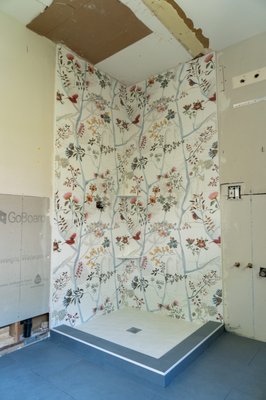 Shower tile installation - Beautiful mosaic 12x24 tile installation Shower tile installation - Beautiful mosaic 12x24 tile installation