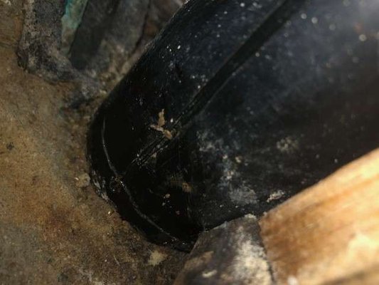 Broken washer drain in slab Washington Twp. - Job Description: Customer would use washing machine and water would slowly seep onto floor around washer. The washer drain had a hairline crack at the floor. Broke up floor as needed and made repairs. Patched floor. Broken washer drain in slab Washington Twp. - Job Description: Customer would use washing machine and water would slowly seep onto floor around washer. The washer drain had a hairline crack at the floor. Broke up floor as needed and made repairs. Patched floor.