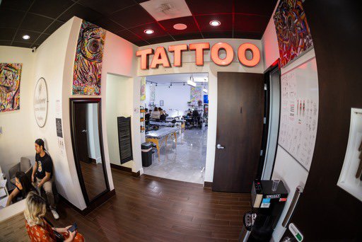 The Shop - This is our shop, we are committed to giving the best costumer service possible with attention to detail, we create beautiful custom tattoos and also can tattoo any desing you would like. We are open 7 days a week and accept walk ins everyday. We pride ourselves on keeping the shop always clean to better service you.