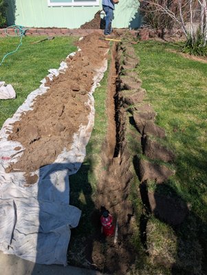 Water Main - Water main had multiple leaks and was in very poor condition.  Installed new line.