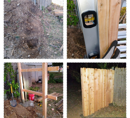 Fence fell over & Re-Build! - We service many rental homes here in Kansas City, this particular job had a portion of the fence literally disintegrate and fall over. The client specifically wanted this job to be done on a strict budget yet not compromise quality. And that is exactly what the client got! A new fence portion done for a fraction of the price quoted from local fencing companies and everything done to spec & code. Another happy client as well as a happy tenant. Fence fell over & Re-Build! - We service many rental homes here in Kansas City, this particular job had a portion of the fence literally disintegrate and fall over. The client specifically wanted this job to be done on a strict budget yet not compromise quality. And that is exactly what the client got! A new fence portion done for a fraction of the price quoted from local fencing companies and everything done to spec & code. Another happy client as well as a happy tenant.
