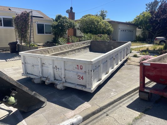 Rent 10 yards dumpster for concrete removal, soil from excavation, bricks for chimney, old foundation or old patio - 10 Yards  

Clean Soil 

Ideal for heavy loads like concrete/soil or a few yards of materials. CLEAN CONCRETE. Do not mix it with rocks, roots, grass, soil, brick, sand, C&D, or any other material CLEAN SOIL. Do not mix it with rocks, roots, grass, concrete, brick, sand, C&D, or any other material GENERAL DEBRIS. Junk or trash, Roofing, yard waste, rock or bricks, wood, metal, plastic or paper. No concrete or dirt.

-Intended for wood, roofing, drywall, cardboard, metal, plastic, paper, and C&D Do not load dirt and concrete here The overweight fee is $150/extra ton You can have the dumpster for 7 days (Extra Day Fee $50)

One of the smallest dumpster of the family, holds 10 Cubic Yards Only Clean Concrete, Dirt, or Concrete Blocks (not mixed).

Should your 10-yard contain any non-inert material such as trash, plastic, wood, root, or grass an additional contamination charge may result.

Included
- Delivery 
- 7 Days Rental 
- Pick Up 
- Unlimited Wieght & Taxes 


$618.00