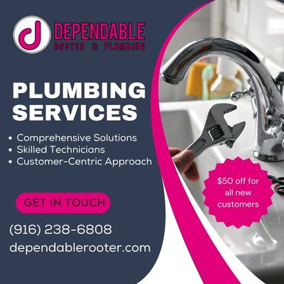 PLUMBING SERVICES - Whether you are replacing a failed part or simply looking for an upgrade, our team at DRP is experienced in all types of fixture installations. Faucets, shower heads, tubs, showers, toilets, vanities, fire pits and BBQs, we are ready for any task you may have for us!
Also, ask us about: repiping, water heaters, outdoor drain cleaning, drain clogs, toilet installation, and sewer service. PLUMBING SERVICES - Whether you are replacing a failed part or simply looking for an upgrade, our team at DRP is experienced in all types of fixture installations. Faucets, shower heads, tubs, showers, toilets, vanities, fire pits and BBQs, we are ready for any task you may have for us!
Also, ask us about: repiping, water heaters, outdoor drain cleaning, drain clogs, toilet installation, and sewer service.
