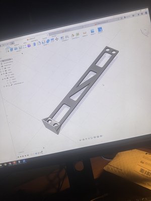 Custom CAD Project for Spoiler mount - Custom fabrication of a spoiler mount on an old rat rod! We used fusion 360 for the design and sent it out to get machined and sent straight to the customer. The customer provided the dimensions of the spoiler and there wants, this is what I came up with. Custom CAD Project for Spoiler mount - Custom fabrication of a spoiler mount on an old rat rod! We used fusion 360 for the design and sent it out to get machined and sent straight to the customer. The customer provided the dimensions of the spoiler and there wants, this is what I came up with.