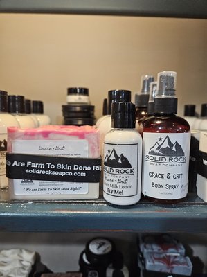 Bath & Body - Why Choose Shabby Shack for Bath & Body Items?

1.) Natural & High-Quality Ingredients – Our products are carefully selected to be gentle on your skin and free from harsh chemicals.

2.) Handcrafted & Artisan Selections – We offer unique, small-batch bath and body items that you won’t find in big-box stores.

3.) Luxurious Self-Care Experience – Indulge in soothing bath bombs, nourishing lotions, and aromatic soaps that turn your routine into a spa-like escape.

4.) Perfect for Gifts – Our beautifully packaged bath and body products make thoughtful gifts for any occasion.

5.) Eco-Friendly & Sustainable – Many of our products are made with environmentally friendly materials and packaging.

6.) Affordable Indulgence – Pamper yourself with high-quality bath and body essentials at budget-friendly prices.

----------------
Check out our social media for more content!
Instagram: @shabbyshackbrokenbow
Facebook: Shabby Shack, Broken Bow