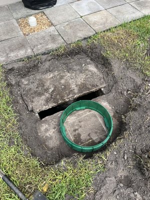 Septic Tank Easy Access Riser Install - Client Was Tired Of Getting There Landscape Ruined Everytime The Septic System Needed To Be Maintenanced. So We Recommended The Septic Tank Riser Assembly Install. Septic Tank Easy Access Riser Install - Client Was Tired Of Getting There Landscape Ruined Everytime The Septic System Needed To Be Maintenanced. So We Recommended The Septic Tank Riser Assembly Install.