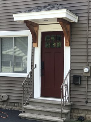 Front Entry Overhang - A side entry that needed something to spruce it up.