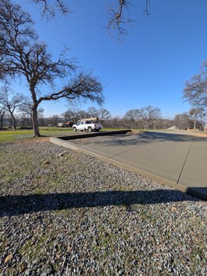 Slab and curbs for Shed and cattle - This project was done  for a shed with an outdoor opening for cattle