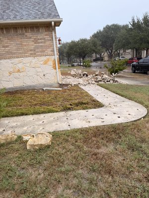 Concrete Driveway and Sidewalk - My team had to demo this driveway and sidewalk it was completely unrepairable and we had to do it new Concrete Driveway and Sidewalk - My team had to demo this driveway and sidewalk it was completely unrepairable and we had to do it new