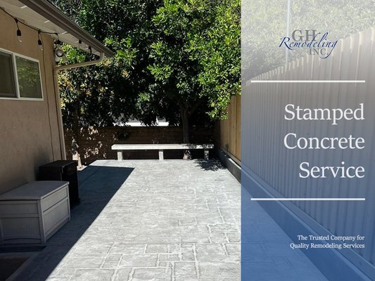 Stamped Concrete Service - A few examples of our work with stamped concrete and installation of pavers. Owners now have additional space for backyard BBQs and gatherings and beautifully upgraded driveways Stamped Concrete Service - A few examples of our work with stamped concrete and installation of pavers. Owners now have additional space for backyard BBQs and gatherings and beautifully upgraded driveways
