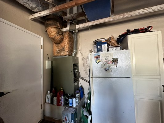 Before and After - An old furnace in a 1,607 sq. ft. home was removed and replaced with a new one. To add air conditioning, a coil and condenser were installed. This required adding a refrigerant copper line set from the indoor to the outdoor unit. Additionally, an electrical supply was run from the home's electrical panel to the outdoor unit. Before and After - An old furnace in a 1,607 sq. ft. home was removed and replaced with a new one. To add air conditioning, a coil and condenser were installed. This required adding a refrigerant copper line set from the indoor to the outdoor unit. Additionally, an electrical supply was run from the home's electrical panel to the outdoor unit.