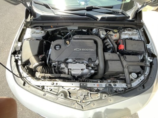 Engine bay detail on a 2016 Chevy Malibu - Engine bay detail on a 2016 Chevy Malibu! Engine bay detail on a 2016 Chevy Malibu - Engine bay detail on a 2016 Chevy Malibu!