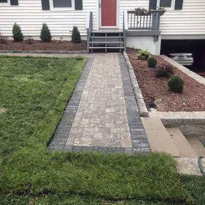 Bricklaying - New walkway and stairs fantastic finish Bricklaying - New walkway and stairs fantastic finish