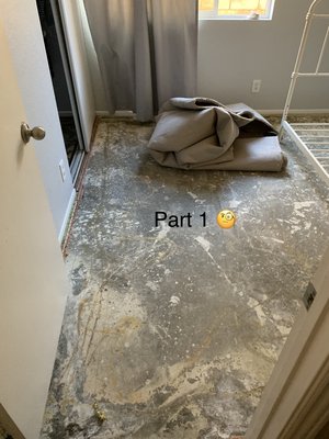 Carpet stretching - This customer had a water leak Carpet got soaking wet. Well we did was we had to remove the carpet please a pad stretch the carpet clean and disinfect the carpet at the end. ￼￼￼
