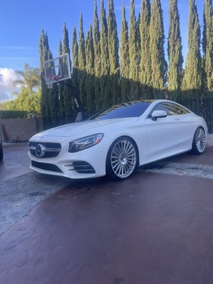 Mercedes 3 Year Coating on exterior paint and rim. - This Mercedes, S560 for the royal treatment. I was able to clean, polish prep and coat the exterior paint and rims with Revivify Which will give this 2023 Mercedes a good start to its existence.
