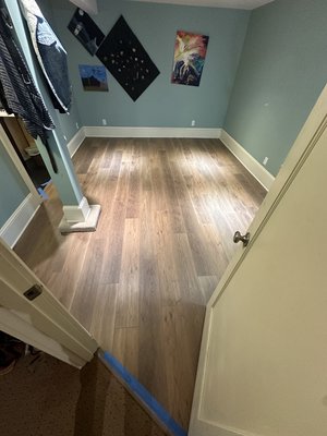 Flooring project 1 bedroom - This was a bedroom that had pets and it got very dirty and smelly we came in and changed it now to luxury vinyl plank now it looks amazing Flooring project 1 bedroom - This was a bedroom that had pets and it got very dirty and smelly we came in and changed it now to luxury vinyl plank now it looks amazing