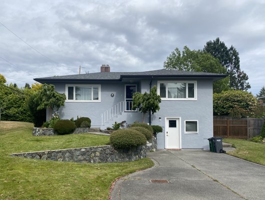 Before and After - New gutters and paint gave this sweet Victoria home a new look and longer life. Before and After - New gutters and paint gave this sweet Victoria home a new look and longer life.