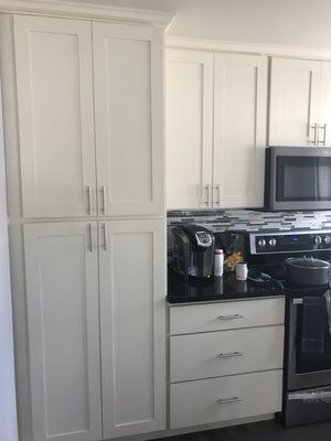 New Finished Project--White Shaker Cabinets. - The client ordered the white shaker cabinets and they ask us for installing the cabinets. We completed the job last Friday. There is what the cabinets look I just posted the picture. It looks so nice. New Finished Project--White Shaker Cabinets. - The client ordered the white shaker cabinets and they ask us for installing the cabinets. We completed the job last Friday. There is what the cabinets look I just posted the picture. It looks so nice.