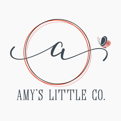 Amy's Little Co. - This logo represents a brand named "Amy’s Little Co." It has a charming, whimsical design that gives off a warm, boutique-style vibe. The logo is feminine, creative, and boutique-friendly—it would feel right at home on handmade products, baby goods, stationery, or lifestyle items.