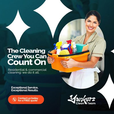 Always Clean Program - At Yonkers Clean Team, we deliver reliable, high-quality residential and commercial cleaning you can trust. Our trained professionals handle everything from routine upkeep to deep cleans so your space stays spotless without the stress.
💫 Why choose us?
• Consistent, professional results
• Fully equipped & detail-focused team
• Flexible scheduling for homes and businesses Always Clean Program - At Yonkers Clean Team, we deliver reliable, high-quality residential and commercial cleaning you can trust. Our trained professionals handle everything from routine upkeep to deep cleans so your space stays spotless without the stress.
💫 Why choose us?
• Consistent, professional results
• Fully equipped & detail-focused team
• Flexible scheduling for homes and businesses