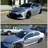 Toyota Camry XSE before and after the body work