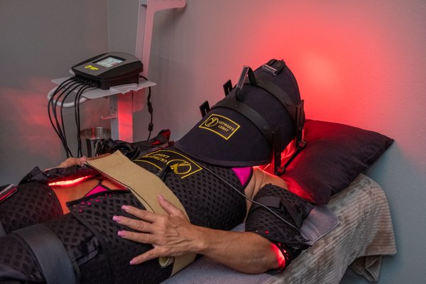 Non-Invasive LipoMelt - Non-Invasive LipoMelt uses red light and near infrared therapy. Red light therapy warms up your FAT CELLS before exercise to make FAT BURNING more effective. Near Infrared helps to tighten the collagen and elastin production of the skin, helping to tighten, smooth and soften the skin reducing stretch marks, cellulite and fine lines and wrinkles.

The combination of both red light and near infrared have a ton of healing benefits and is also known as Photobiomodulation. Nasa has done a lot of research on red light and near infrared therapy and use it on astronauts before and after they go and come back from space.

So not only do you get all the health benefits of red light and near infrared therapy, LipoMelt will allow you to be able to burn more Fat as it heats up your FAT CELLS!