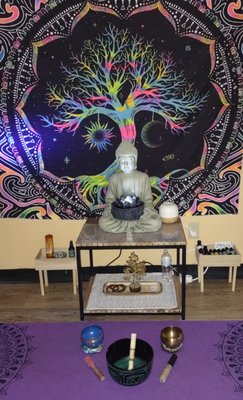 My Studio (Event Space) - I provide a safe space for people to be vulnerable, address life concerns, and improve self-care and mindfulness.
Studio Services (All) - Mindfulness and Wellness therapies including Meditation, Chakra Balancing, Sound Healing, Tarot Reading, and Self-Care Strategies.
Studio Services (Women Only) Giving WOMEN the tools and space to access their own desires, teaching each other how to tap into authentic feminine power. My Studio (Event Space) - I provide a safe space for people to be vulnerable, address life concerns, and improve self-care and mindfulness.
Studio Services (All) - Mindfulness and Wellness therapies including Meditation, Chakra Balancing, Sound Healing, Tarot Reading, and Self-Care Strategies.
Studio Services (Women Only) Giving WOMEN the tools and space to access their own desires, teaching each other how to tap into authentic feminine power.