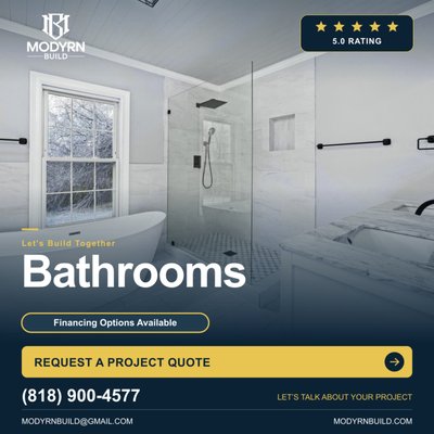 Master Bath New Addition - We did an addition to an existing home to add an additional bathroom which was built completely from ground up.