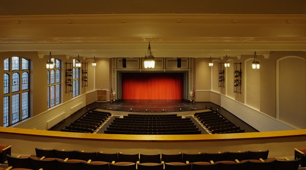Theater Renovation - The rest of the project was obviously a big job, but that proscenium wall consisted of me on a scissor lift with 10 different colors and lots of artist brushes for 9 weeks! Theater Renovation - The rest of the project was obviously a big job, but that proscenium wall consisted of me on a scissor lift with 10 different colors and lots of artist brushes for 9 weeks!