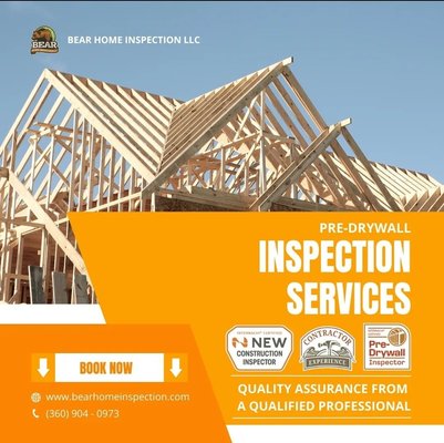 Pre-Drywall Inspections - By conducting an inspection before the drywall goes up, you get an opportunity to see potential problems with electrical wiring, plumbing, HVAC systems, or structural components. It's much easier to address these issues at this stage, rather than after the walls are complete. Pre-Drywall Inspections - By conducting an inspection before the drywall goes up, you get an opportunity to see potential problems with electrical wiring, plumbing, HVAC systems, or structural components. It's much easier to address these issues at this stage, rather than after the walls are complete.