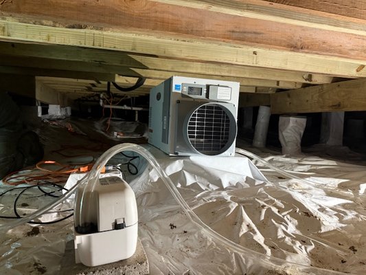 Crawlspace Encapsulation & Dehumidification - Crawlspace encapsulation involves sealing the area beneath your home to block moisture, mold, and pests. Since some humidity can still enter even after sealing, a crawlspace-rated dehumidifier is installed to actively remove excess moisture and keep the space dry and healthy.

Keep moisture, mold & pests at bay. Give us a call today!