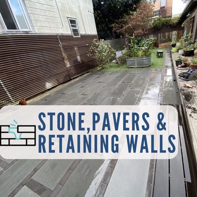 STONE, PAVERS, & RETAINING WALLS - We specialize in creating stunning stone pathways, intricate paver designs, and sturdy retaining walls. As a licensed contractor, we have the skills and expertise to handle any landscaping project, big or small. Let us bring your outdoor vision to life with our top-notch craftsmanship and attention to detail. STONE, PAVERS, & RETAINING WALLS - We specialize in creating stunning stone pathways, intricate paver designs, and sturdy retaining walls. As a licensed contractor, we have the skills and expertise to handle any landscaping project, big or small. Let us bring your outdoor vision to life with our top-notch craftsmanship and attention to detail.