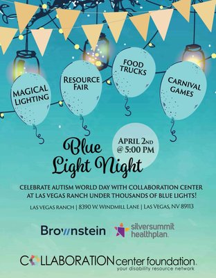 Blue Light Night - We will be at Blue Light Night to spread awareness about local vendors that provide services to neurodiverse individuals. There will be food trucks, carnival games, magical lighting, and a lot more! Please come join us on this special evening, April 2nd, 5:00pm, at 8390 W. Windmill Lane, Las Vegas, NV 89113. Blue Light Night - We will be at Blue Light Night to spread awareness about local vendors that provide services to neurodiverse individuals. There will be food trucks, carnival games, magical lighting, and a lot more! Please come join us on this special evening, April 2nd, 5:00pm, at 8390 W. Windmill Lane, Las Vegas, NV 89113.